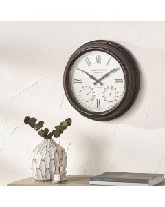 Antique Bronze Effect Indoor Outdoor Wall Clock