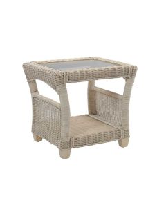 Corsica Lamp table with glass 