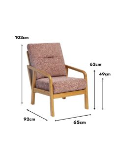 Dubai Armchair Light Oak