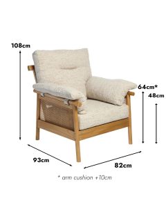 Mindi Armchair Light Oak