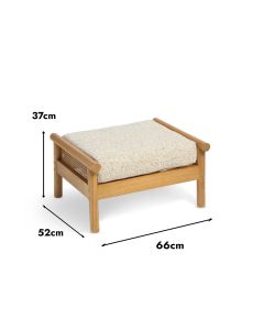 Mindi Footstool Light Oak