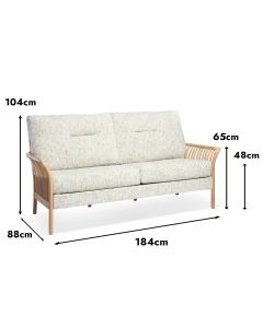 Solo 3 Seat Sofa Natural