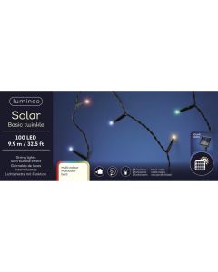 100 LED Outdoor Solar Twinkle Lights Multi Colour with 2 Functions