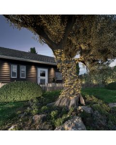 1000 LED Outdoor Compact Solar Lights Classic Warm White with 8 Functions