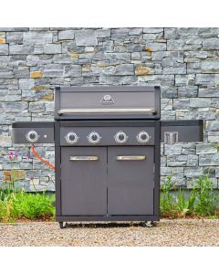 Grillstream Legacy 4 Burner Hybrid with Side Burner - Matt Black