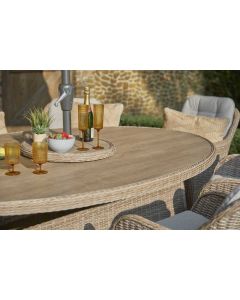 St Tropez Sand 8 Seat Set with 2.0 x 3.0m Parasol