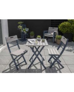 Galaxy Bistro 2 Seat Set (Galaxy 60x60cm Folding Table, 2 Galaxy Folding Chairs)