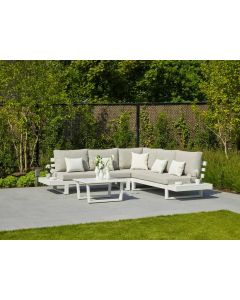Life Ibiza Corner Lounge Set - White Frame