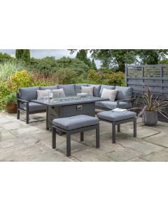 Titchwell Corner Lounge Set with Gas Firepit Table