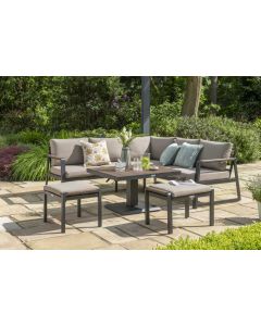 Hemsby Mini Corner Lounge Set with Height Adjustable Table