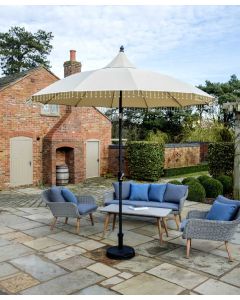 Carousel 250cm Round Crank & Tilt Parasol. Cream Canopy.