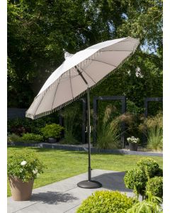 Carousel 250cm Round Crank & Tilt Parasol. Soft Grey Canopy.