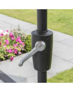 Elizabeth 220cm Round Crank & Tilt Parasol. Carbon Canopy.