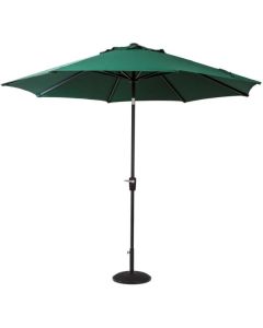 Elizabeth 220cm Round Crank & Tilt Parasol. Forest Green Canopy.
