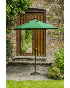 Elizabeth 300cm Round Crank & Tilt Parasol. Forest Green Canopy.
