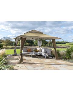 GIC Pop Up Gazebo - Taupe-Brown 400x400cm
