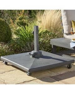 Royce 70kg Plastic Covered Concrete Base with Lockable Wheels (Only Sold with a Royce Cantilever Parasol)