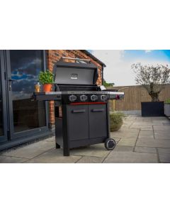 Atlas 4 Burner Gas BBQ with Side Burner and Accessory Bundle