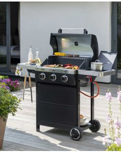 Vista 3 Burner Gas BBQ with Side Burner