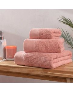 Textured Weave Bath Towel (70x130cm) - Blush Pink