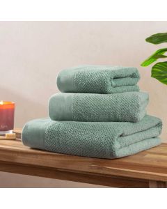 Textured Weave Bath Towel (70x130cm) - Smoke Green