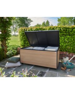 Royce Large Wood Look  Aluminium Storage Box