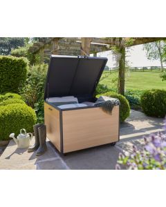 Royce Medium Wood Look  Aluminium Storage Box