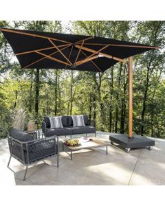 Scolaro Astro Assisted Lift Cantilever Parasol - 8 Colours - Wood Look Frame