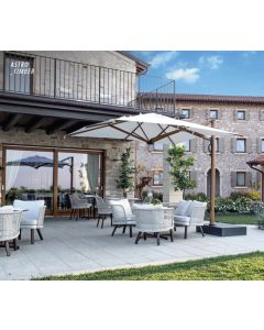 Scolaro Astro Assisted Lift Cantilever Parasol - 8 Colours - Wood Look Frame