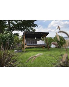 Dalom 3 Seat Swing with Deluxe Grey Cushions