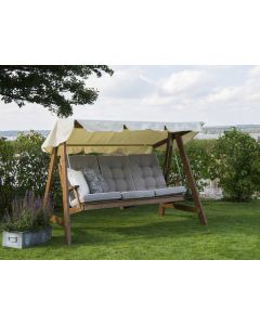 Dalom 3 Seat Swing with Deluxe Beige Cushions