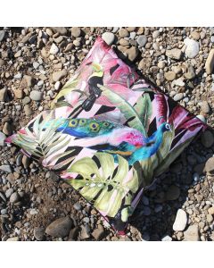 Toucan and Peacock Outdoor Cushion