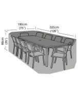 8-10 Seat Rectangular Suite Weather Cover 320x190x89cm 