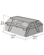 6 Seater Picnic Table Weather Cover 157x145x76cm