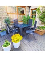 Houston Charcoal Reclining 4 Seat Set