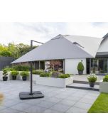 Royce Executive 300x300cm Cantilever Parasol. Soft Grey Canopy.