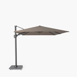 Platinum Premium Challenger T2 Cantilever Parasol 350x260x246cm. Havana Taupe Canopy 