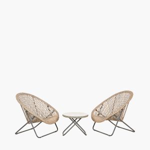 Tobs Grey Foldable Lounger Set
