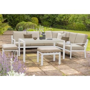 Titchwell Corner Lounge Set - White 