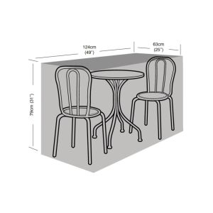 2 Seater Small Bistro Set Weather Cover 124x63x79cm