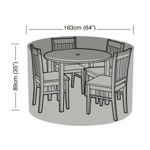 4 Seat Round Patio Suite Weather Cover 163x89cm