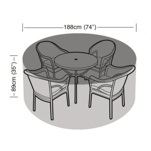 4-6 Seat Round Patio Suite Weather Cover 188x89cm 