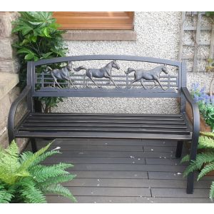 Galloping Horses Bench