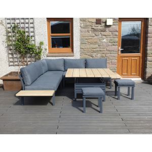Tivoli Corner Lounge Set with Adjustable Table