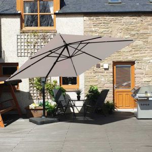 Barbados Cantilever Parasol 250cmx250cm Square - Lunar Grey