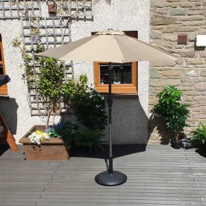 Elite 210cm Crank & Tilt Parasol - Taupe