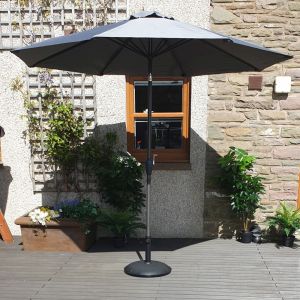 Elite 270cm Parasol  with Crank and Tilt Functions. Apple Green Canopy