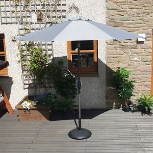 Elite 270cm Crank & Tilt Parasol - Lunar Grey