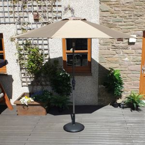 Elite 270cm Crank & Tilt Parasol - Taupe