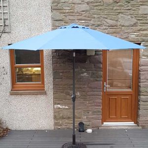 Elite 270cm Crank & Tilt Parasol - Cornflower Blue